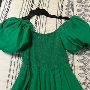 Petal & Pup Green Off-Shoulder Dress